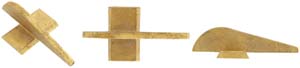 Rounded Blade Front Sight, 
.075" thick blade, 1/16" thick base, wax cast brass
